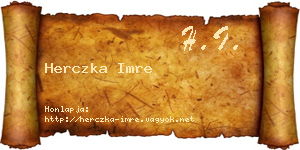 Herczka Imre névjegykártya